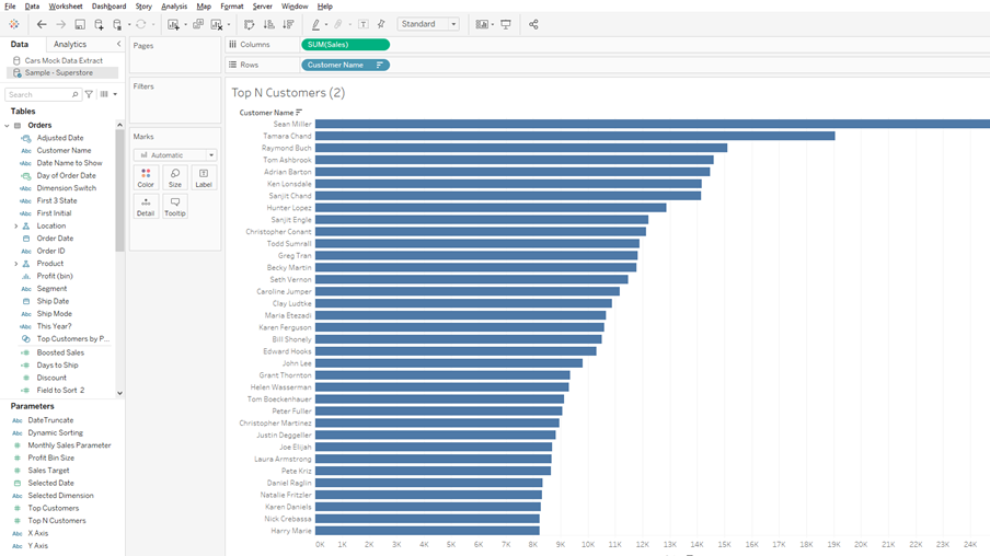 TOP N PARAMETER CHANGE - The Data School