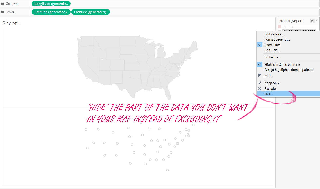 customised map tableau