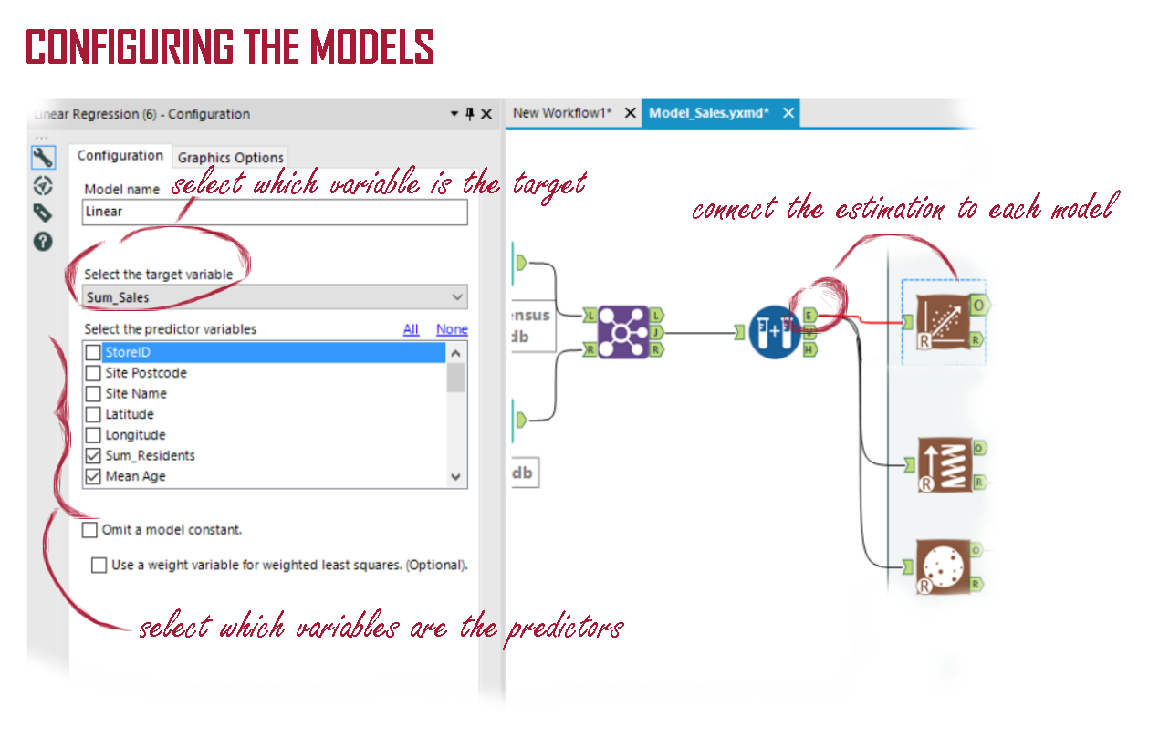 regression analysis in Alteryx