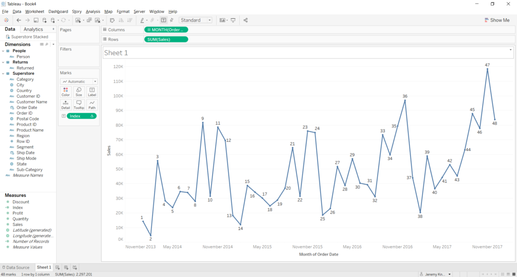 Tableau: Using the Index Function to Show the Last 3 Months of ...