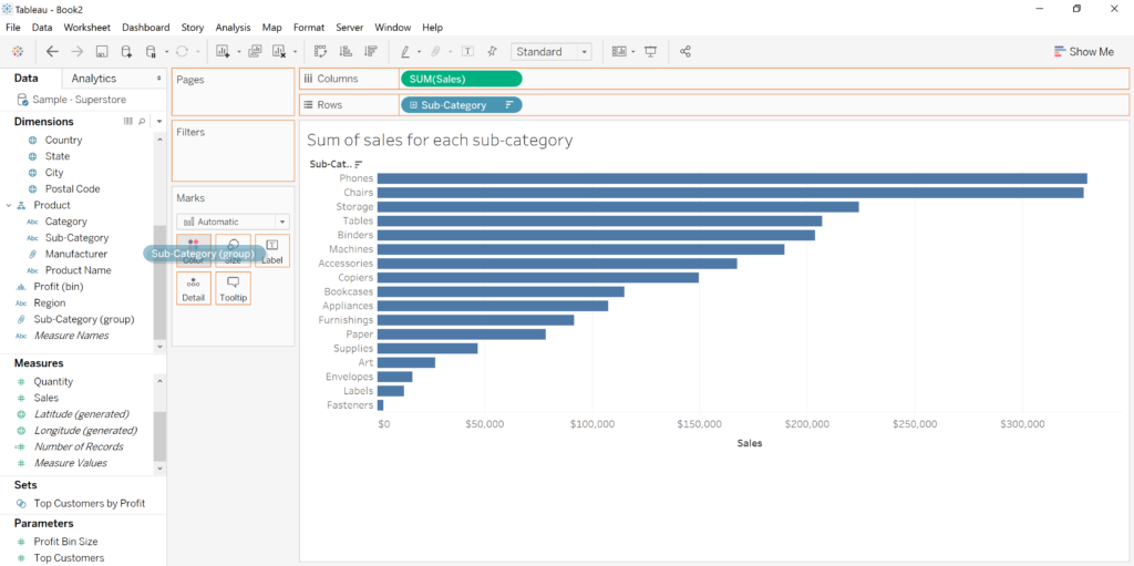 Making a group in Tableau - The Data School