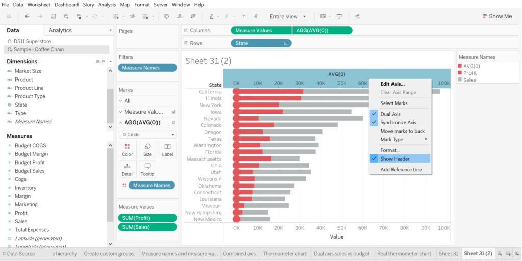 Creating a thermometer chart in Tableau - a nice way to visualise ...