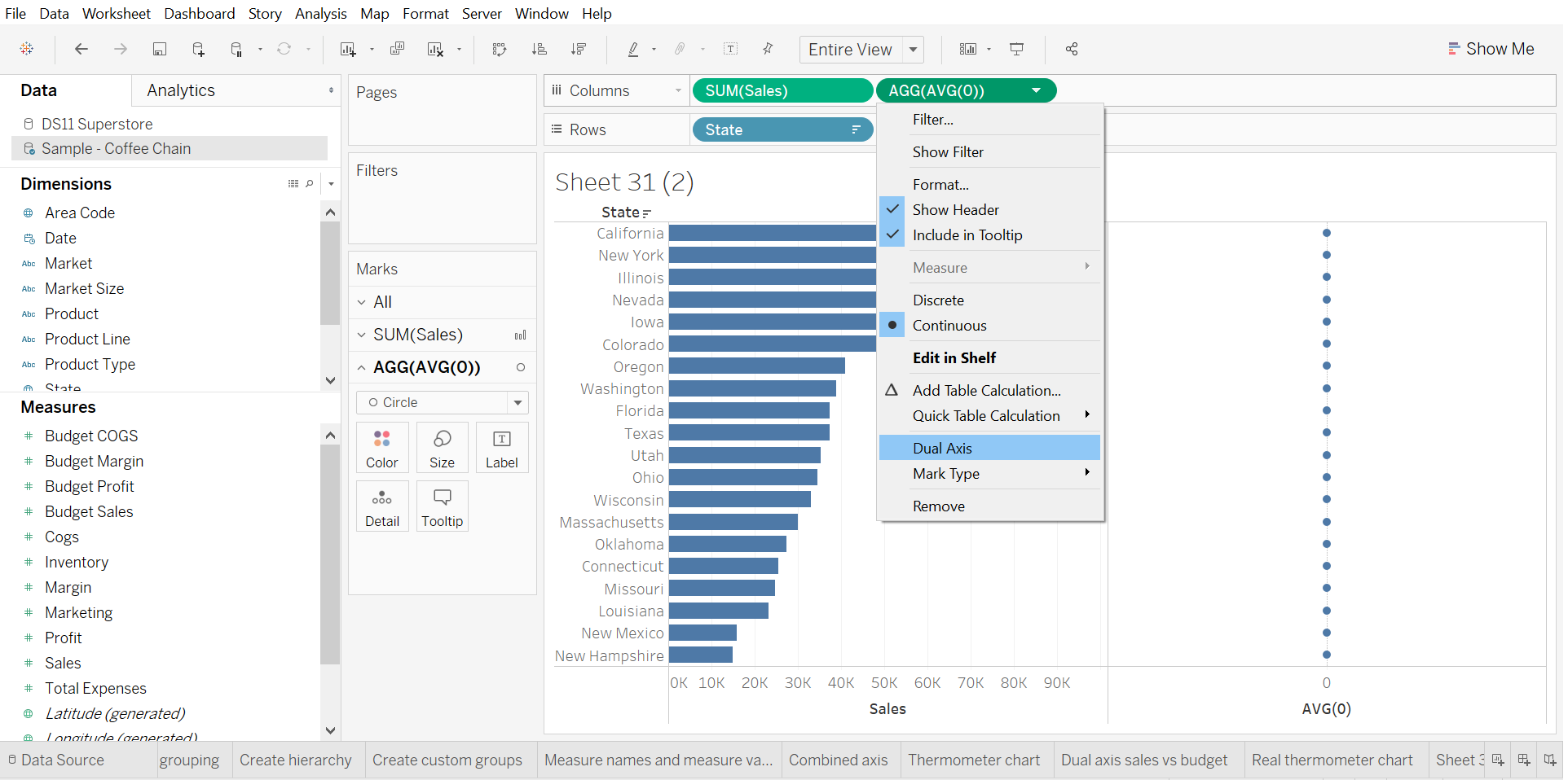 Creating a thermometer chart in Tableau - a nice way to visualise ...